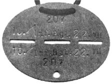 смертный медальон пехотинца